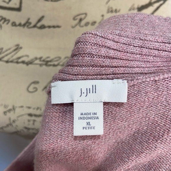 J. Jill V-neck‎ short sleeve mauve sweater Size XL petite - Picture 6 of 7